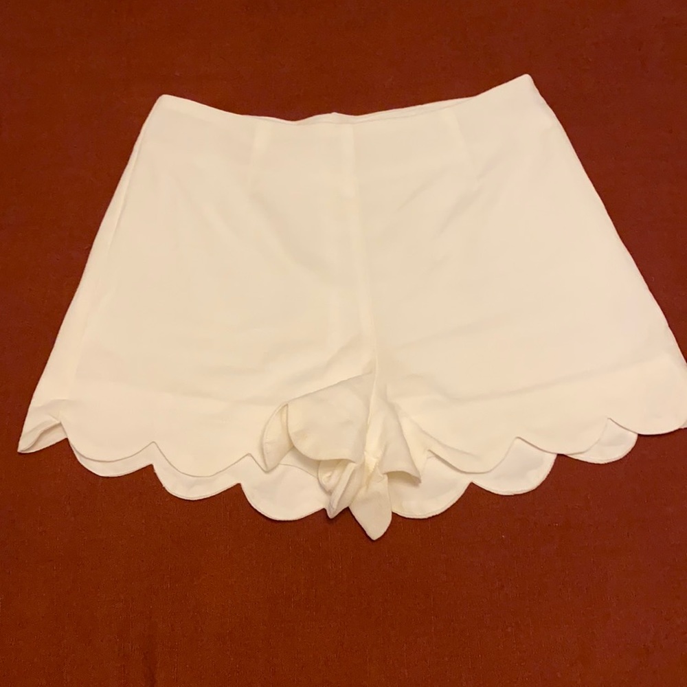 White high waisted shorts